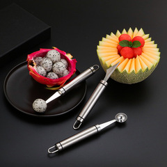 304 Stainless Steel Fruit Scoop, Melon Baller, Watermelon Scooper, Carving Tool, Multi-functional Platter Tool