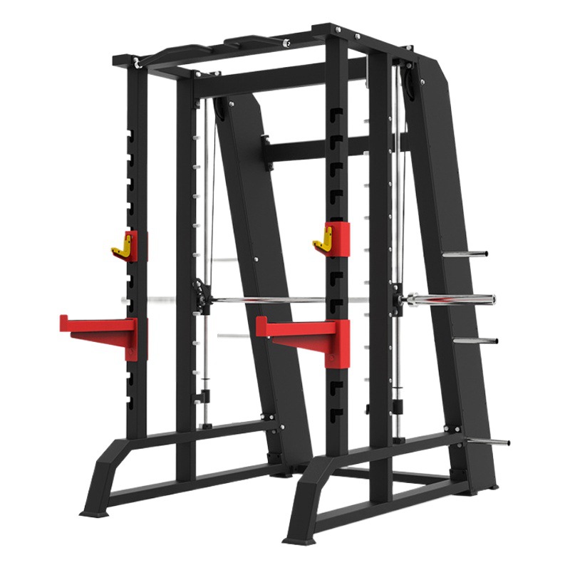 Banco de Pesas Multifuncional Smith, Soporte para Pesas, Soporte para Sentadillas, Equipo de Gimnasio, Juego Completo