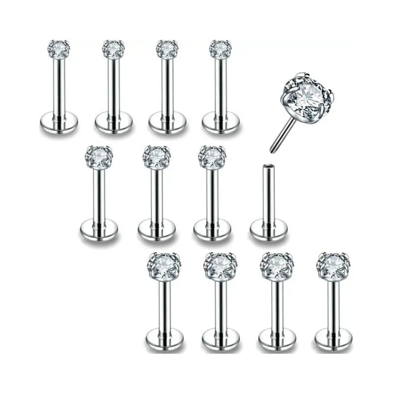 Серьги из Zirconium, металлическая пирсинг губы