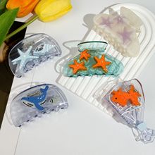 蓝鲸鱼抓夹海星水袋金鱼可爱醋酸发夹创意水果鲨鱼夹子发饰发夹女