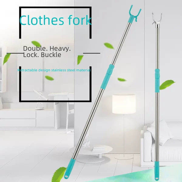 Bold Extendable Stainless Steel Extendable Clothes Hanging Rod Balcony Clothes Drying Rod Household Clothes Pickup Rod Clothes Drying Rod Clothes Bar
