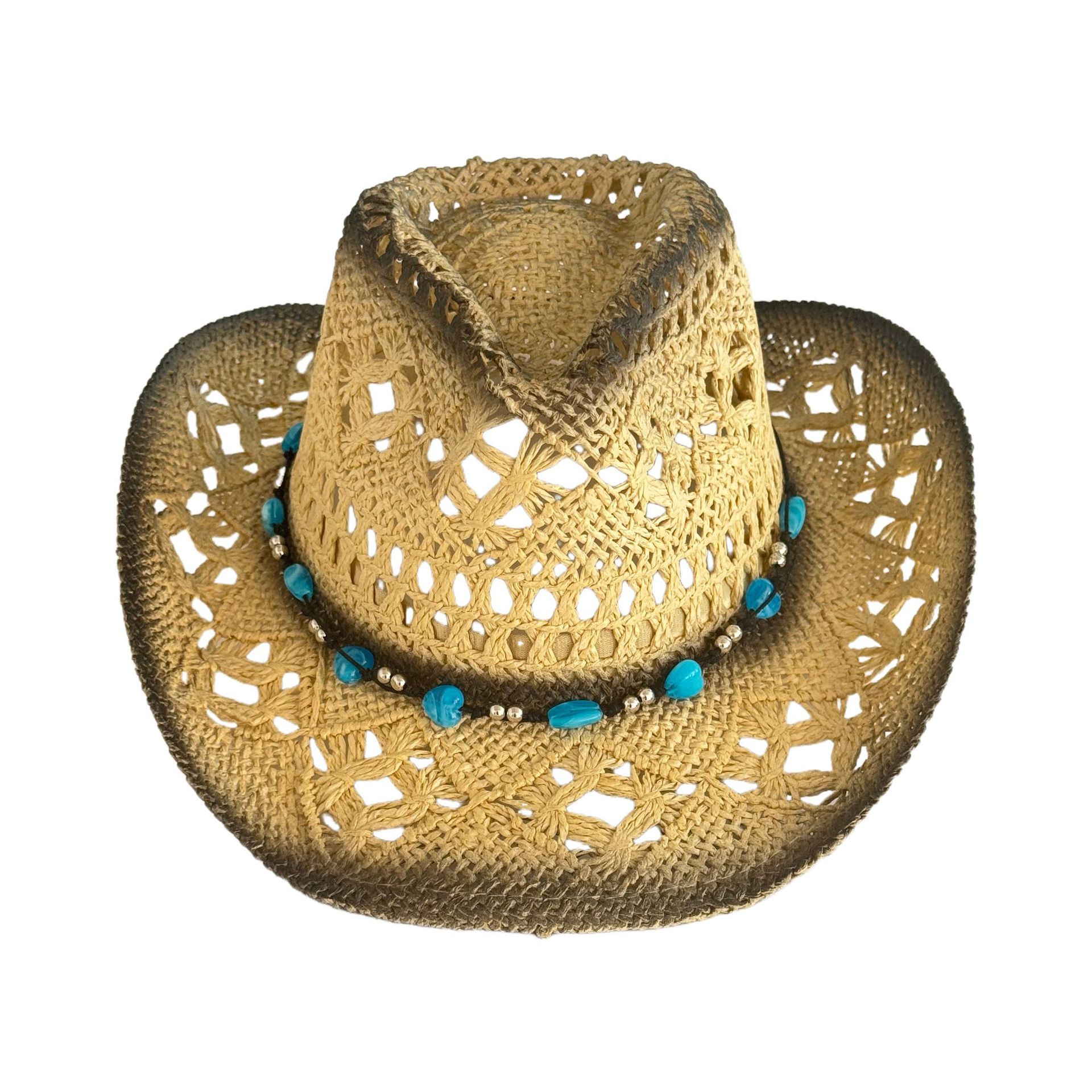 Vintage Straw Cowboy Hat For Beach Holidays And Summer Vacation_voghion.com