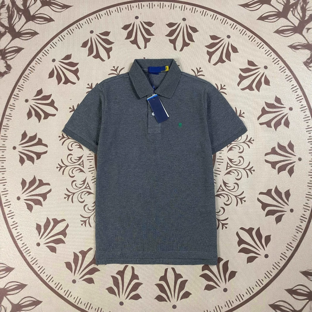 RL Laff Pony Label Кросс-бордерный классический топ из чистого хлопка с отложным воротником и короткими рукавами Футболка из чистого хлопка Рубашка-поло Женская вышивка Экспорт.