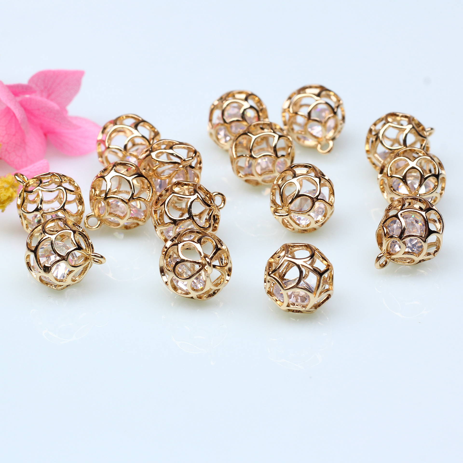 Pendant Jewelry Making Type 10 PCS/Package 9.5mm Copper Geometric Pendant