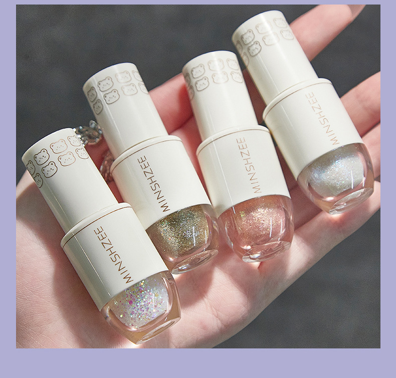 MINSHZEE Mingxi Zhi Liquid Eyeshadow, one drop of Tear Sequin Glitter Powder Mermaid Pearl Single Color Eyeshadow, Fine Glitter Cross-border undefined