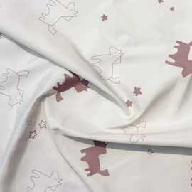 春亚纺布料数码印花韩版ins花布羽绒服面料棉衣面料防水马年