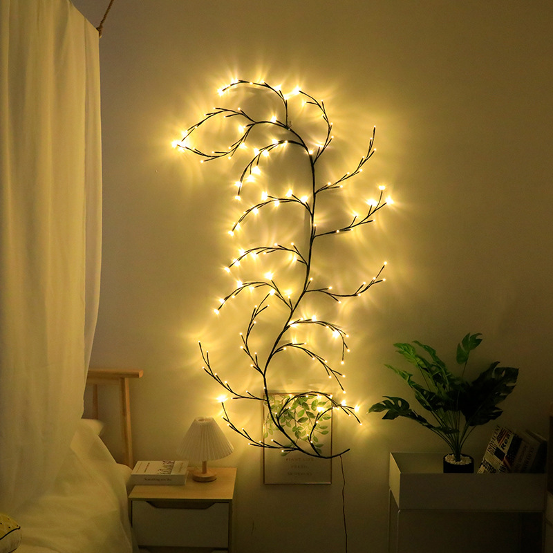 Fábrica directa LED lámpara de ratán bola árbol lámpara Navidad vacaciones decoración lámpara de modelado salón dormitorio luz cadena