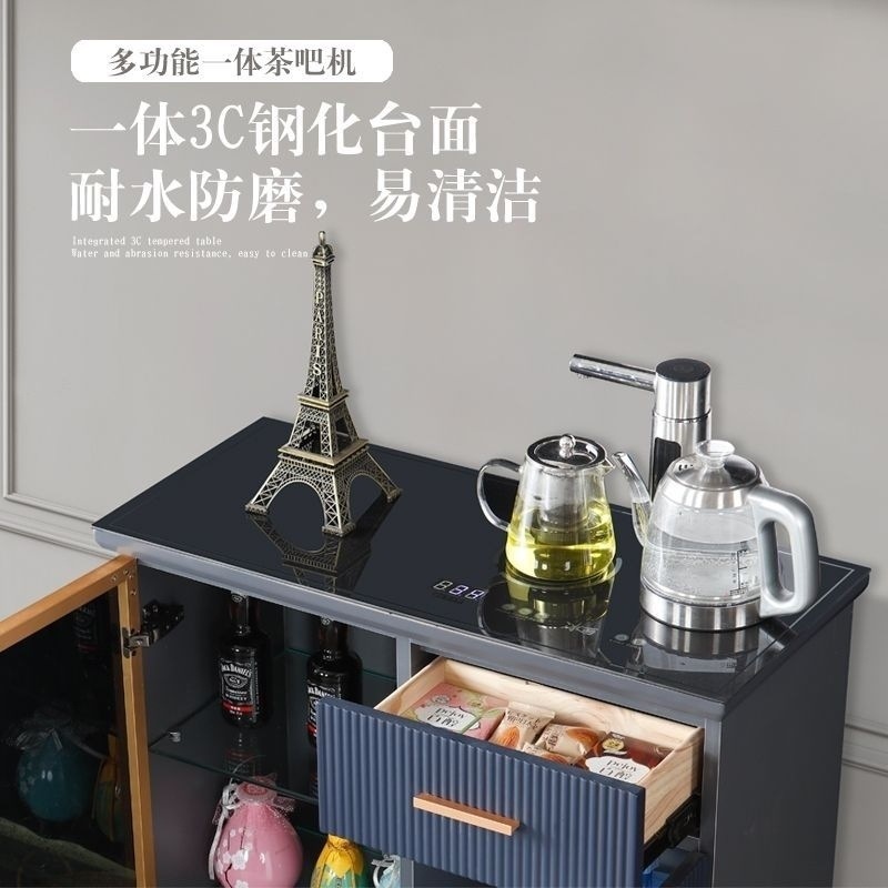 Nuevo modelo moderno de lujo ligero de madera sólida cabinet de bar de té de alta gama totalmente automático dispensador de agua doméstico desinfección cabinet todo en uno