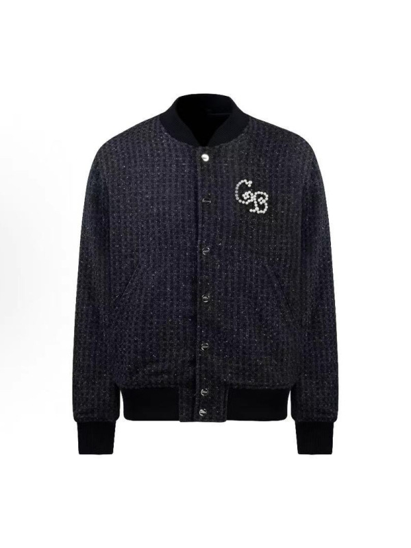 现货 GOODBRAND 轻奢时尚高级感小香风珍珠夹克外套 男女同款 黑|undefined