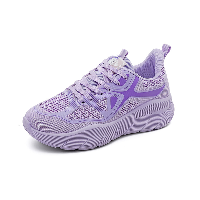 2025 nuevas zapatillas de pareja transpirables para hombres y mujeres zapatos casuales para correr zapatos de tela blanca gruesa F8829 image 14