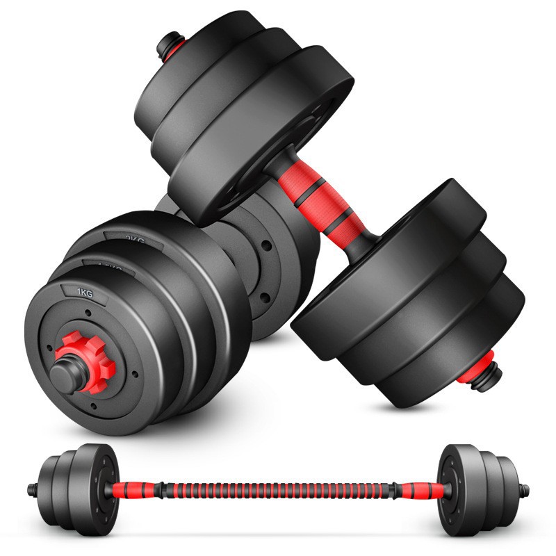 Yulong protección del medio ambiente mancuerna 20kg mancuerna combinación mancuerna Barbell y galvanoplastia mancuerna recubierto de hierro fundido