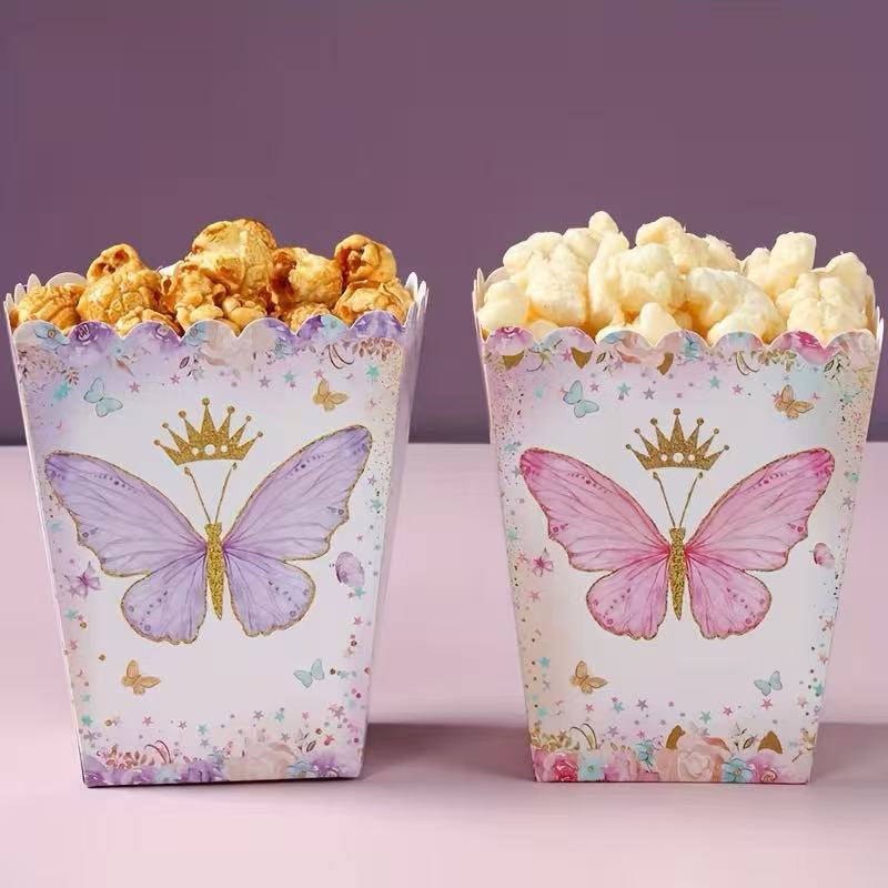 Caja de palomitas de maíz de grado alimenticio al por mayor transfronterizo para llevar caja de papas fritas cuadrada pollo plegable