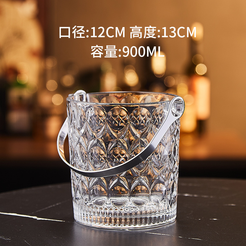 クリスタルガラスアイスバケツバー KTV 商業クリエイティブビール赤ワイン断熱バケツ家庭用ヨーロッパアイスシャンパンバケツ|undefined