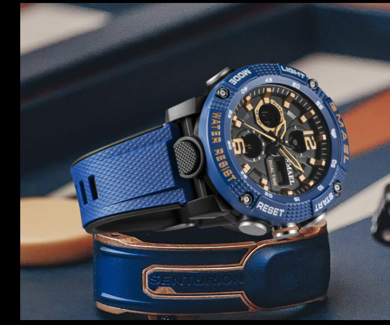 Men's Sports Watch Digital Dual Display Waterproof Electronic_voghion.com