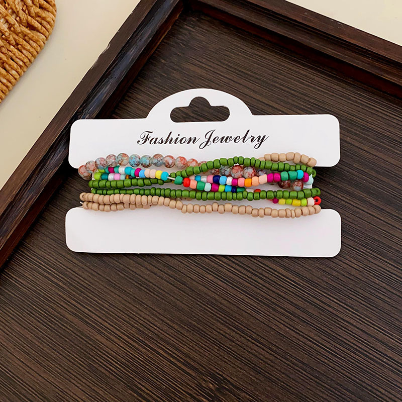 Estrellas de dopamina, gotas de aceite, cuentas de arroz, pulsera con cuentas, accesorios de pulsera dulce de verano, joyería de alta gama de nicho al por mayor