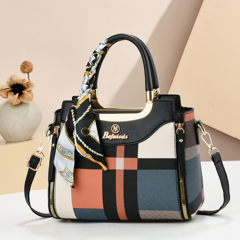 Bolso de mano de gran capacidad de empalme de moda bolso de hombro de color contrastante bolso de mano casual diario versátil bolso de mano