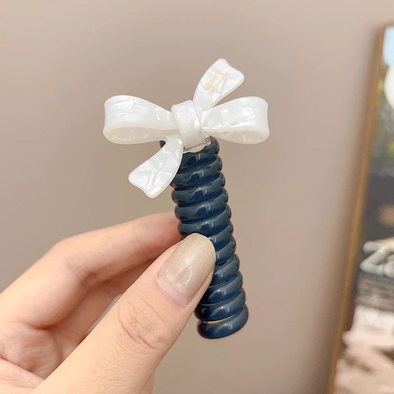 Hermosa niña amor burbuja trenzado artefacto de cabello de verano de alta elasticidad línea telefónica duradera bucle de cabello atado cabello