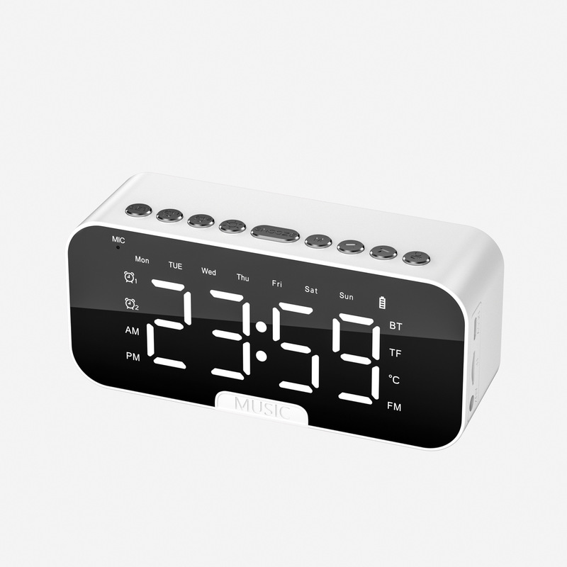 プライベートモードbluetoothスピーカーP6時計目覚まし時計音響デスクトッププレゼントカード知能音声スピーカー工場|undefined