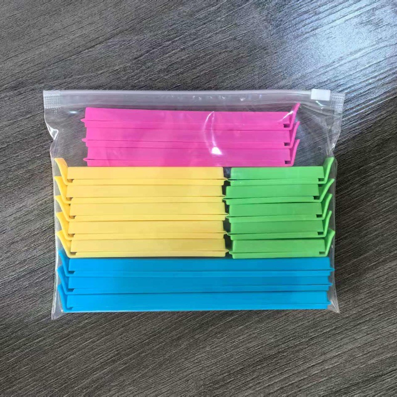 Clips de Sellado de Colores Pastel, Clips para Sellar Refrigerios, Paquete de 12 Clips de Sellado para el Hogar, Clips a Prueba de Humedad, Clips para Conservar Frescura de Grado Exportación, Venta al por Mayor
