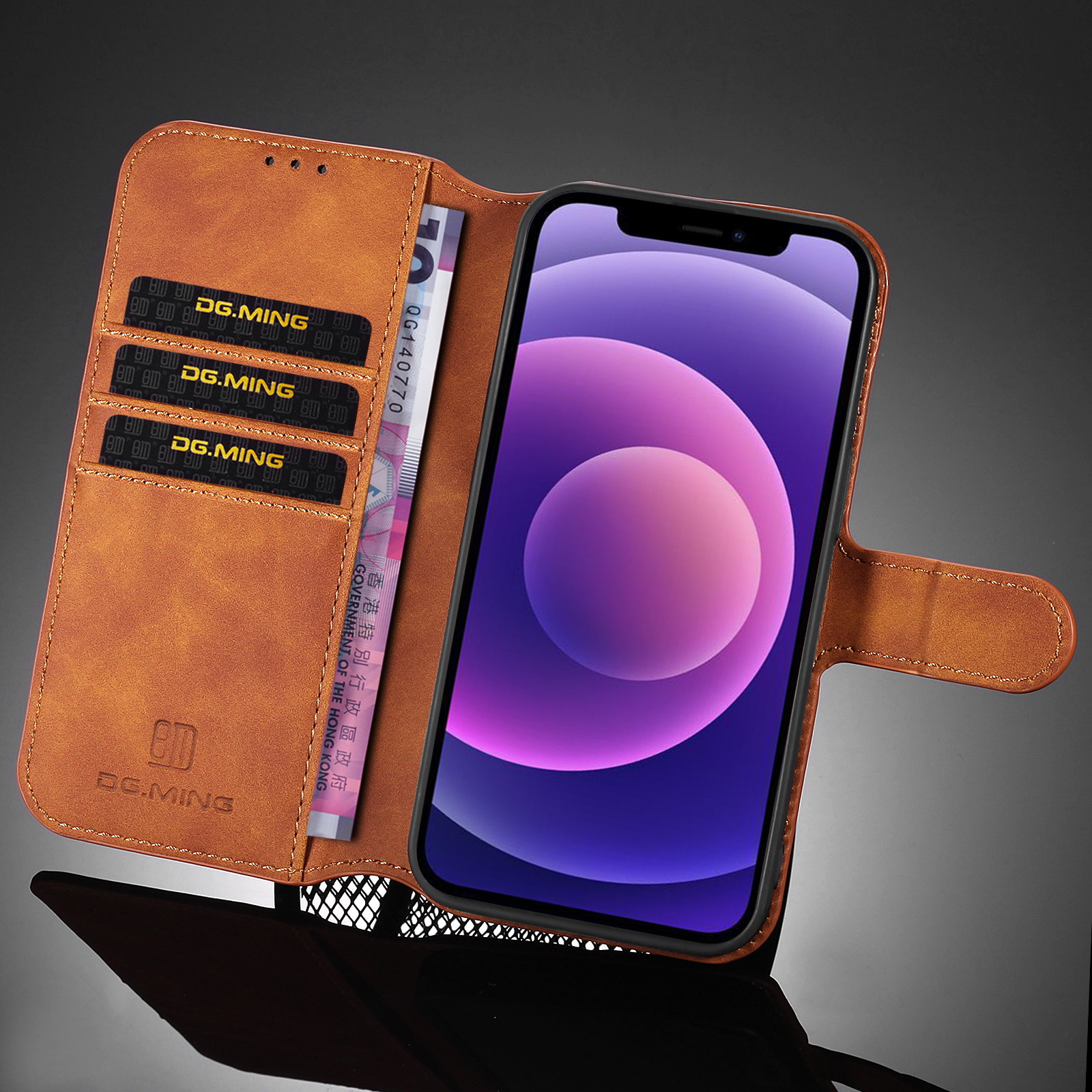 Retro Leather Wallet Phone Case For Iphone 14 And Iphone 13_voghion.com