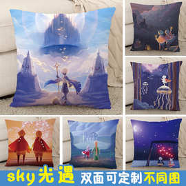 Sky光遇周边抱枕来图制作卡卡白鸟螃蟹龙骨动漫二次靠枕头现货