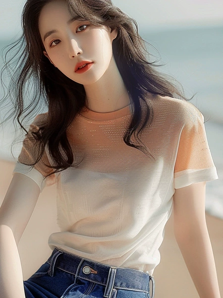 Orange T-shirt, gradient