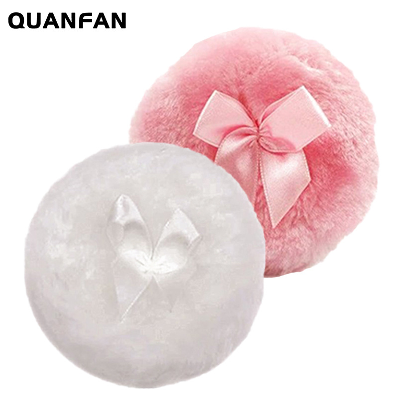 Soporte de terciopelo polvo de cuerpo puff polvo soplo largo esponjoso esponja esponjoso polvo suelto polvo denso pastel de maquillaje de reemplazo