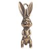 Brass cartoon rabbit, keychain, copper pendant, wholesale