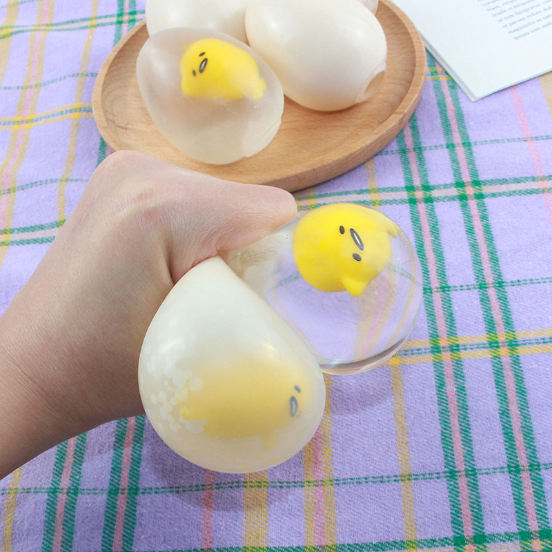 水蛋懒蛋蛋发泄球鸡蛋解压玩具减压水煮鸡蛋批发蛋黃哥捏捏乐