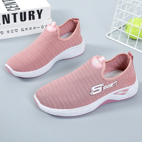 2024 women's shoes ladies sneakers versatile running trendy shoes summer fly woven casual sports shoes for women