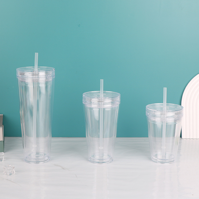 Taza de agua de bricolaje creativa, taza de paja de aislamiento térmico de doble capa, tapa de doble capa, se puede agregar brillo, taza para beber personalizada, fábrica al por mayor