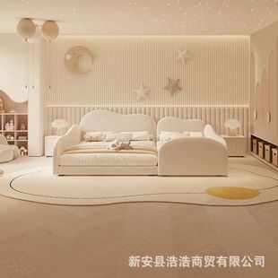 New Second Child Mother-In-Law Tatami Double Bed for a Family of Four Spliced Extra Large Bed Master Bedroom Parent-Child Bed