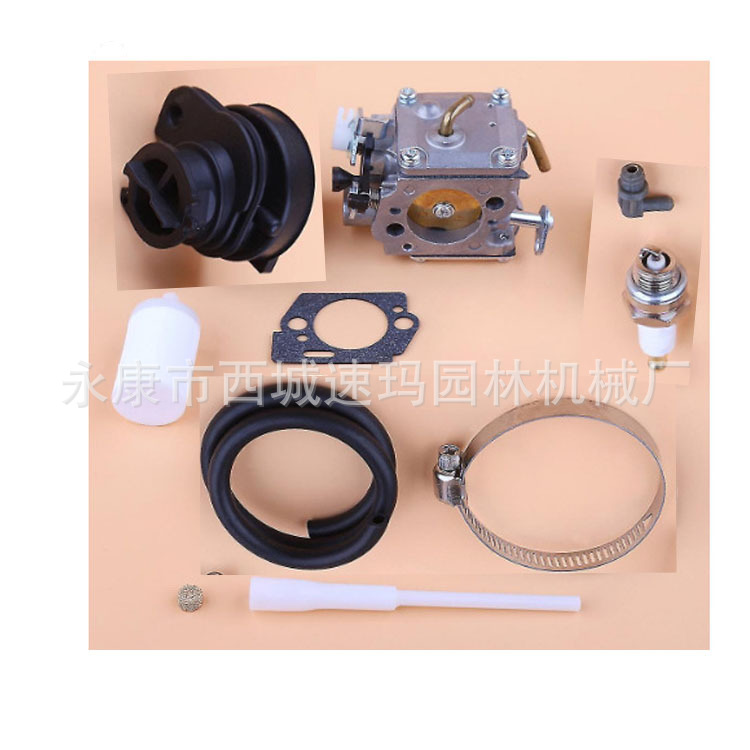 Cortadora accesorios adecuado para 372XP motosierra carburador aceite tubo traje