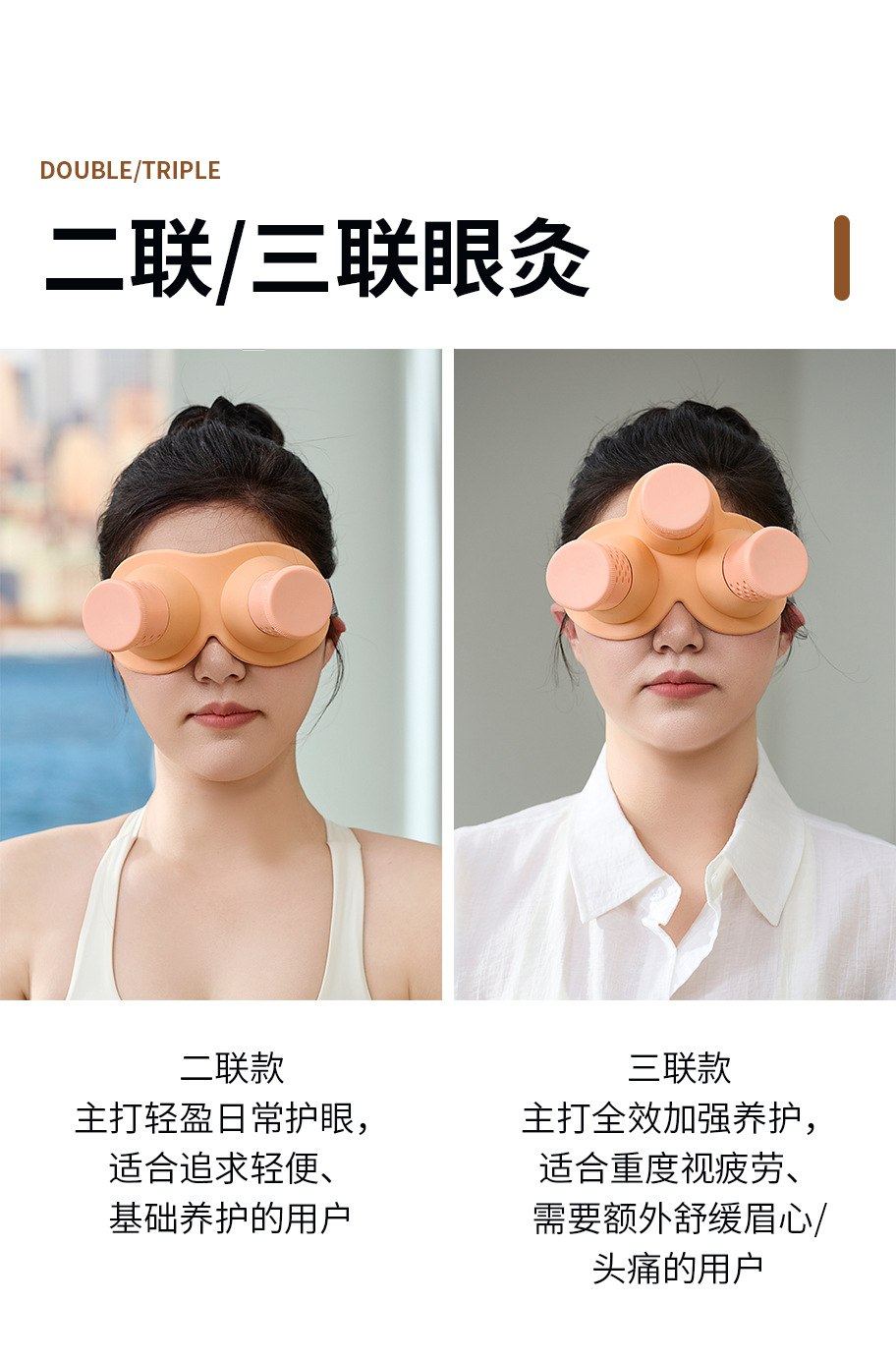 Smoke-Filtering Eye Moxibustion Device with 54 Aged Moxa Sticks Warm Eye Care Massage Tool overview
