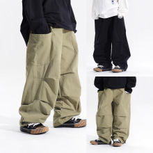 日系男童长裤2025秋季新款儿童休闲阔腿裤男宝时尚工装直筒裤子潮