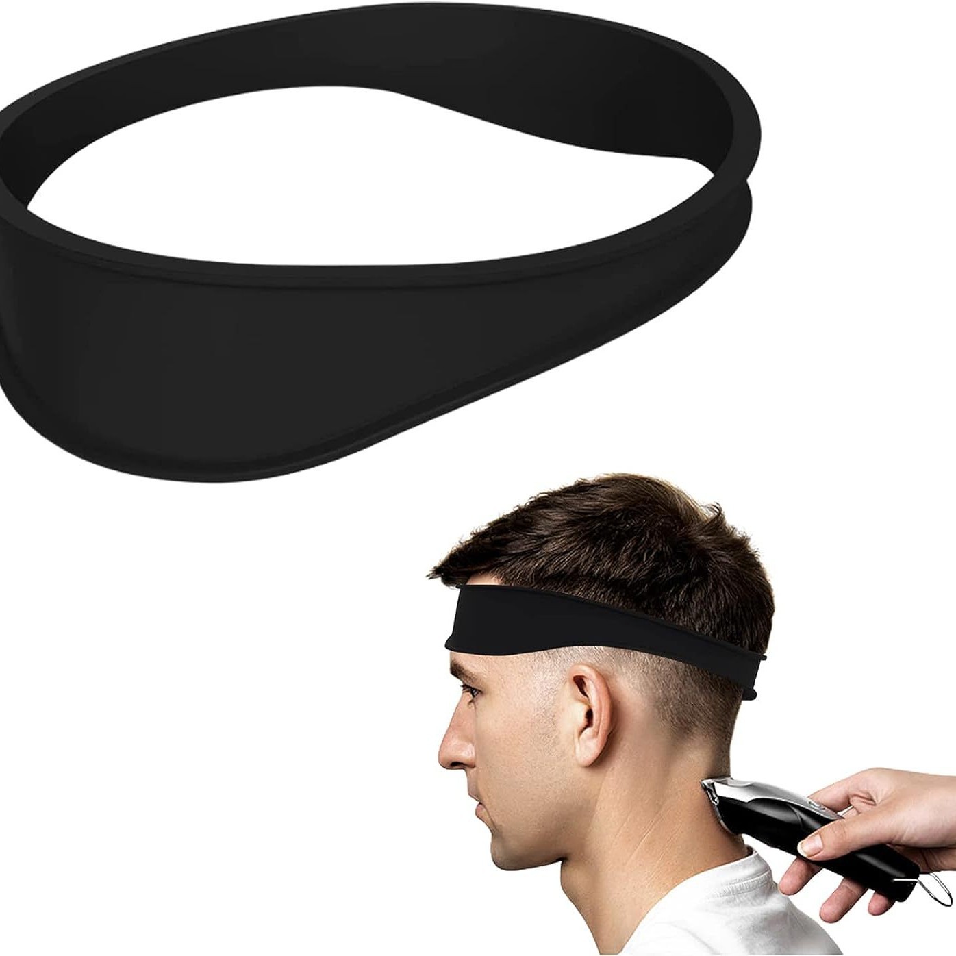 クロスボーダーdiy家庭アーチ型シリコン理髪リード口剃りテンプレート髪トリミングガイド理髪ツール