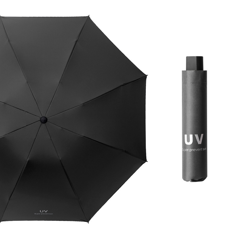 Paraguas logotipo personalizado tríptico paraguas plegable automático caja de regalo impresión patrón de texto paraguas de negocios sombrilla de protección solar