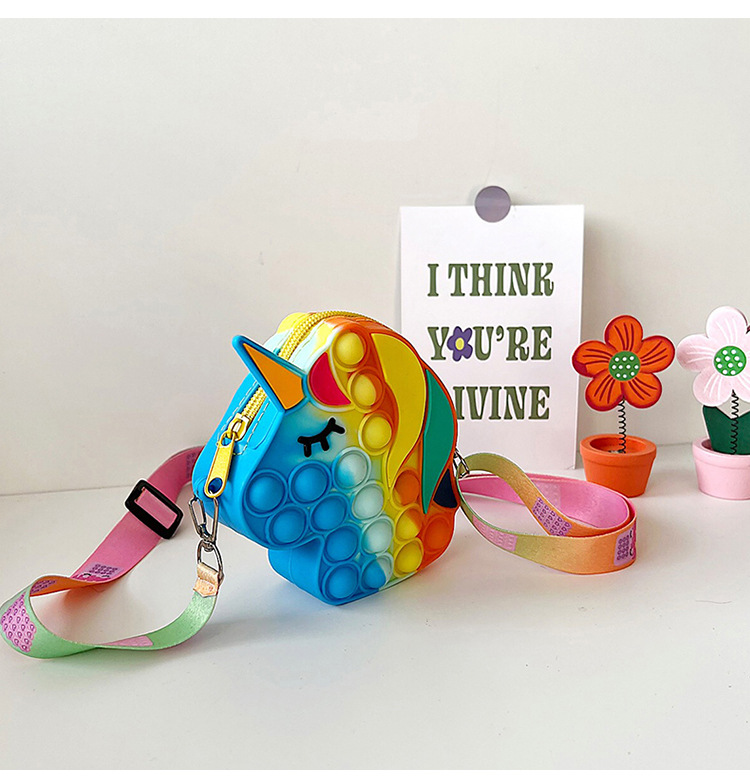 Cross-border new product: Unicorn Rat Extermination Pioneer Coin Purse, Cartoon Silicone coin Purse, mini crossbody bag, storage bag undefined