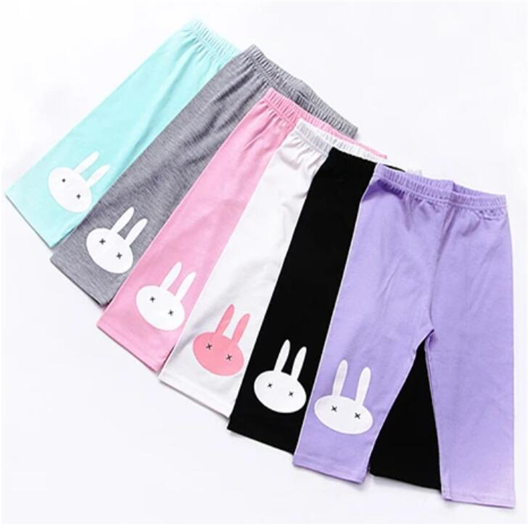2023 Korean Style Summer Versatile Cartoon Rabbit Shorts for Toddlers and Children - Five-Point Leggings, Cotton Pants, Children's Mid-Length Pants - Wholesale