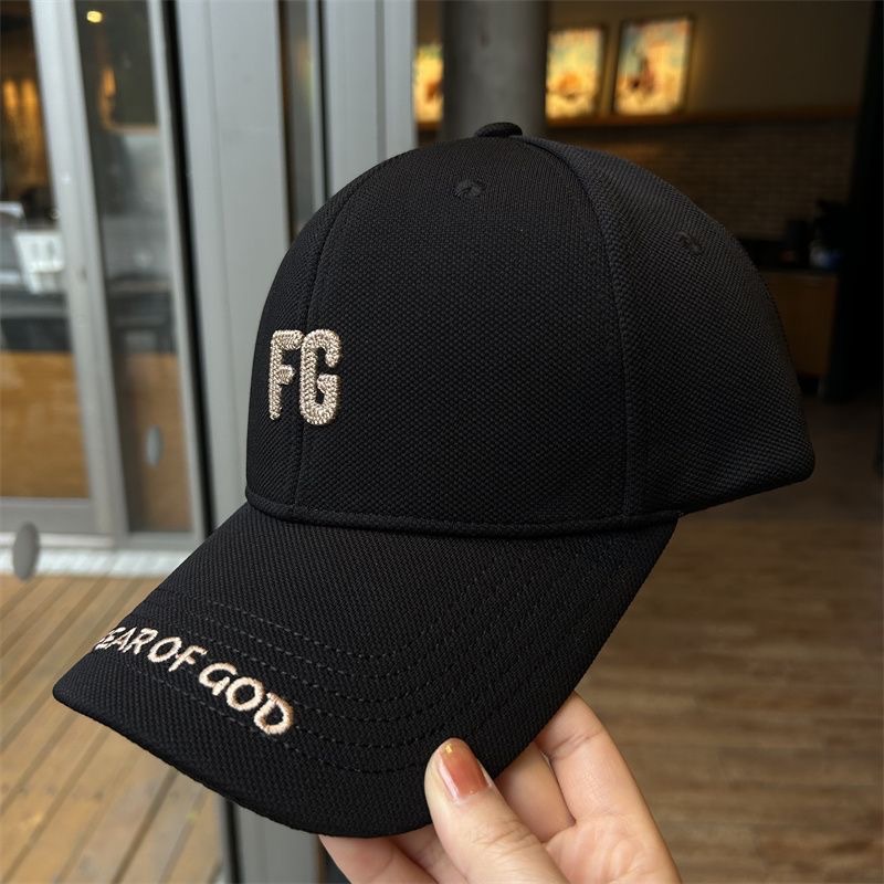 Minge de baseball cu litere FG cu cap mare pentru femei, respirabilă, versatilă, ediție coreeană, pentru Instagram, care arată fața mică_voghion.com