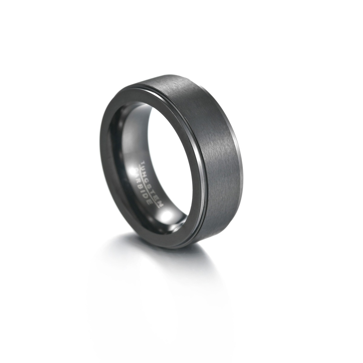 1 Piece Quantity Daily, Street Occasion Hip-Hop Solid Color 304 Stainless Steel Plating Black Plated Men'S Rings