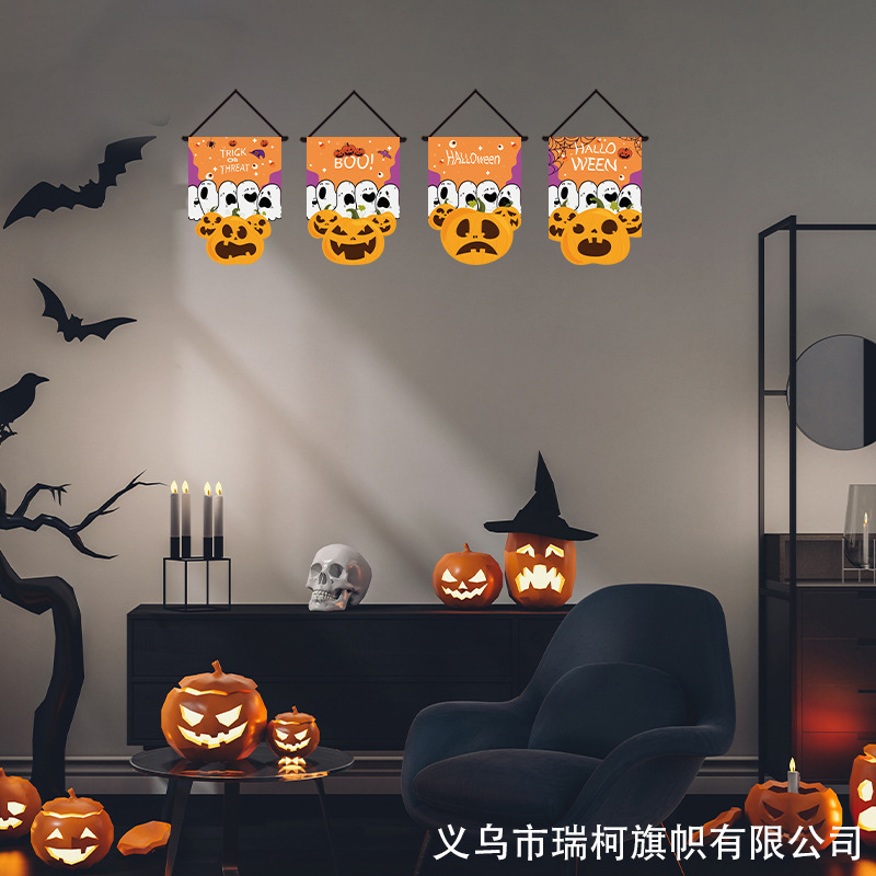 Amazon 新しいハロウィンゴーストカボチャパーティーデコレーションハンギングハロウィン異性ドアハンギングセットペンダント|undefined