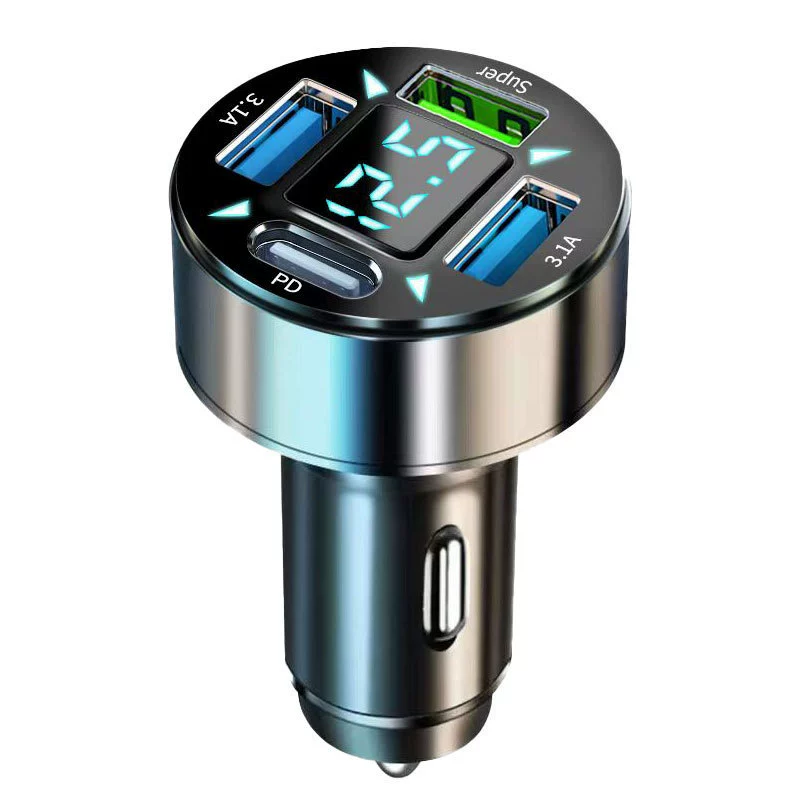 Автомобильное зарядное устройство от прикуривателя, универсальное USB‑зарядное устройство, многоразъемное QC3.0/PD/3.1A