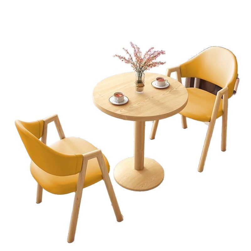Mesa redonda de balcón mesa de té simple mesa de negociación tienda de té de leche oficina mesa de recepción casual silla mesa de comedor combinada