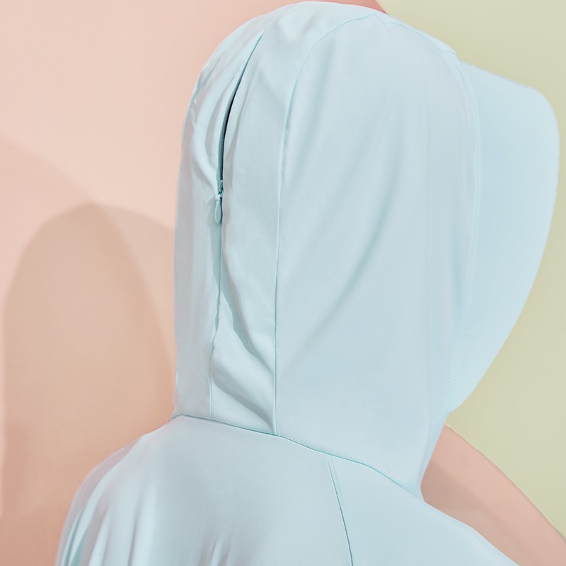 Uvno2024 nuevo estilo ropa de protección solar chal de mujer protección UV verano seda de hielo transpirable sección delgada casual con capucha