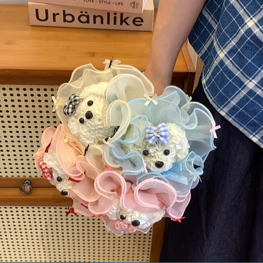 Regalos del día del maestro lindos flores creativas perros de flores de lápiz de bola de firma de primavera primavera suministros de boda