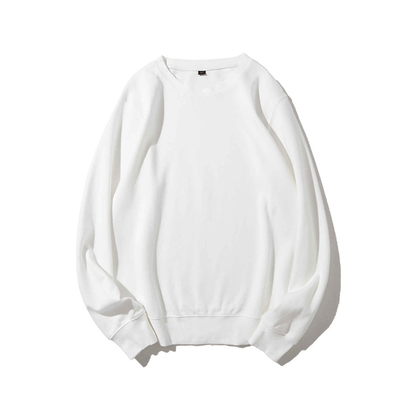 Cross-border jersey de tamaño europeo personalizado logotipo de cuello redondo peso 320 gramos hombro cuello redondo otoño invierno ropa de trabajo suelta