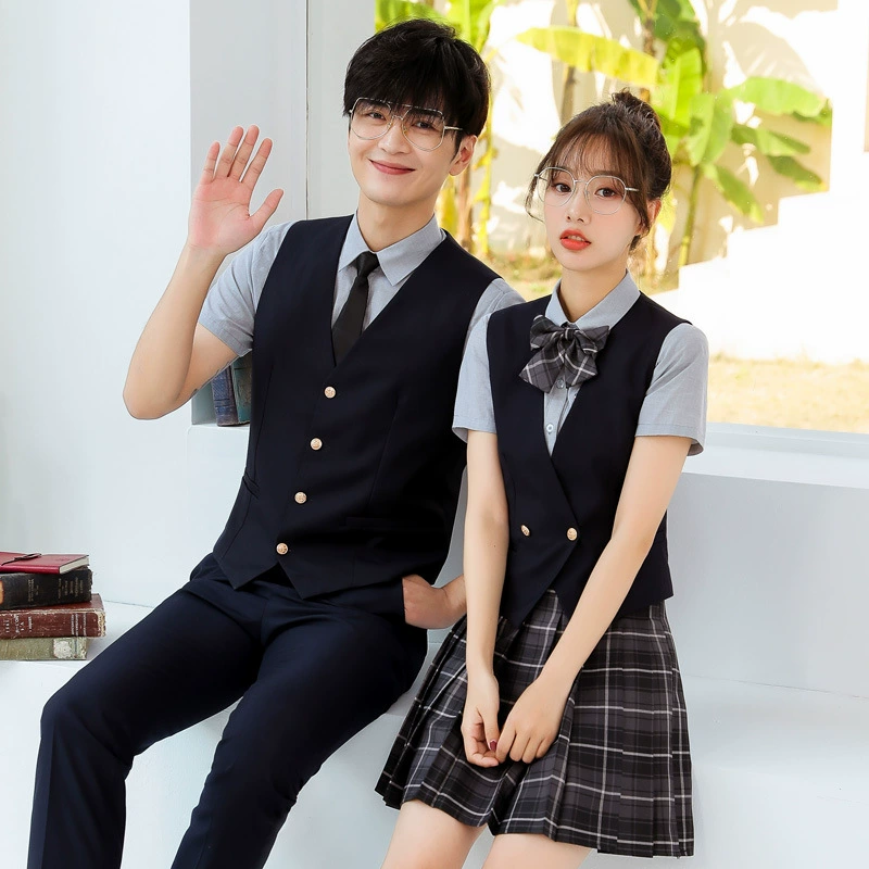 Форма средней школы в японском стиле колледжа Костюм для младших классов средней школы Южной Кореи Рубашка JK Униформа Плиссированная юбка Игры