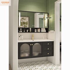 新型シンプル洗面台トイレ浴室キャビネット陶磁器一体型洗面器新スタイル洗面器セット洗面器キャビネット