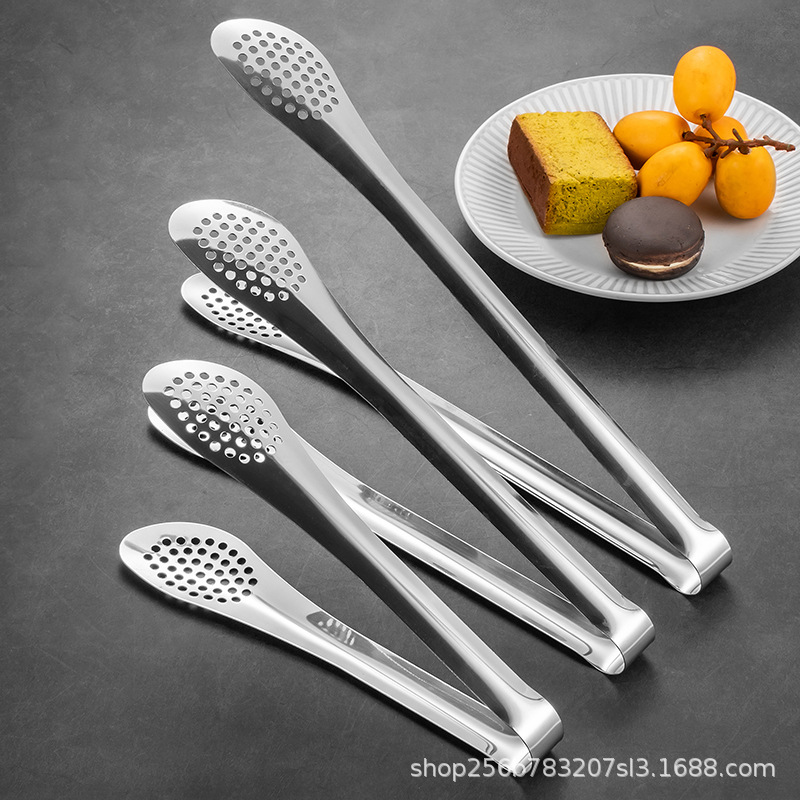 户外烧烤BBQ不锈钢食品夹料理煎锅夹一次性烧烤夹烘焙用夹烤肉夹